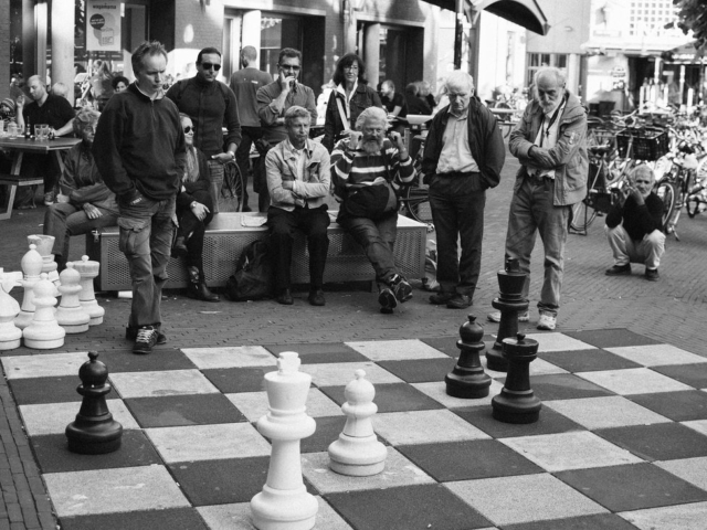 Outdoor chess in Amsterdam.